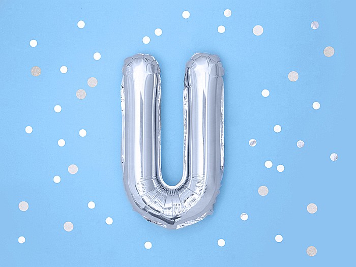 PD BALON FOLIE ALUMINIU Letter "U", 35cm, silver FB2M-U-018 [2]