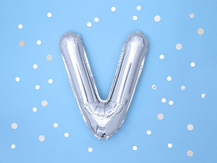 PD BALON FOLIE ALUMINIU Letter "V", 35cm, silver FB2M-V-018 [2]