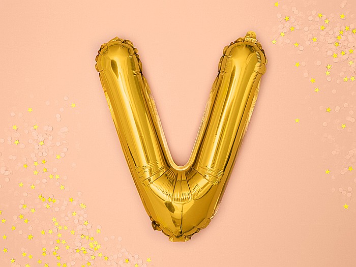 PD BALON FOLIE ALUMINIU Letter "V", 35cm, gold FB2M-V-019 [2]