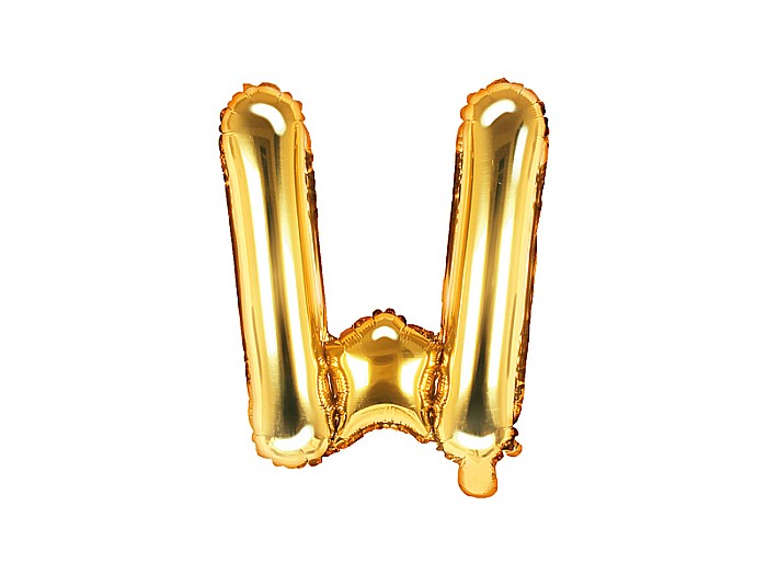 PD BALON FOLIE ALUMINIU Letter "W", 35cm, gold FB2M-W-019 [1]