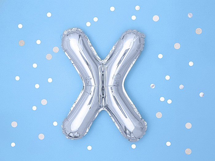 PD BALON FOLIE ALUMINIU Letter "X", 35cm, silver FB2M-X-018 [2]