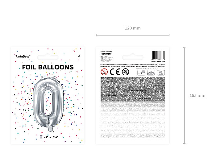 PD BALON FOLIE ALUMINIU Number "0", 35cm, silver FB10M-0-018 [4]