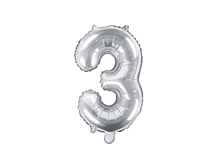 PD BALON FOLIE ALUMINIU Number "3", 35cm, silver FB10M-3-018 [1]