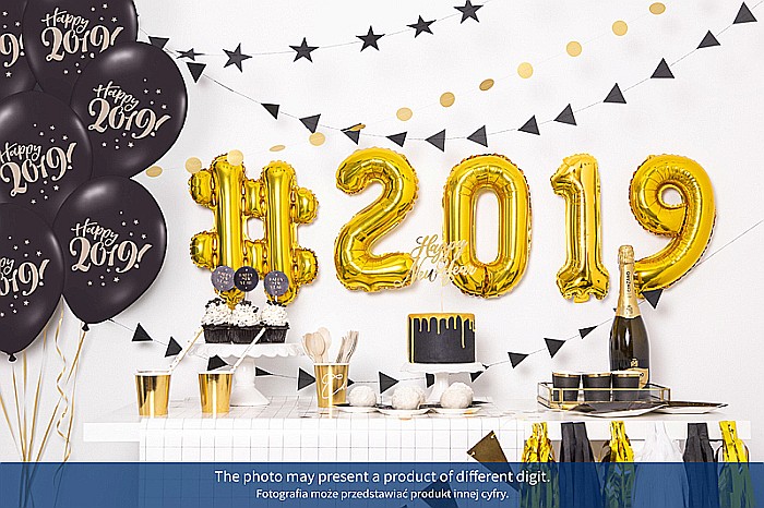 PD BALON FOLIE ALUMINIU Number "5", 35cm, gold FB10M-5-019 [2]