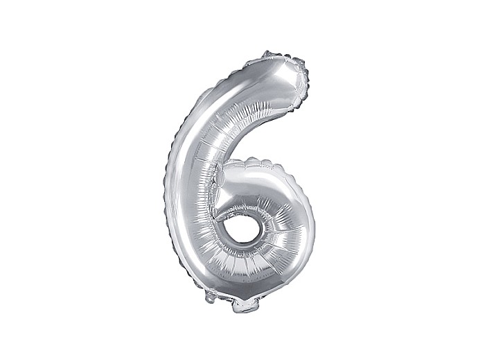PD BALON FOLIE ALUMINIU Number "6", 35cm, silver FB10M-6-018 [1]