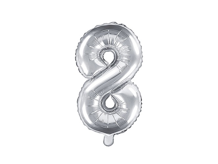 PD BALON FOLIE ALUMINIU Number "8", 35cm, silver FB10M-8-018 [1]