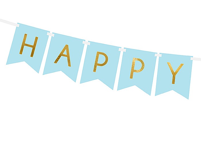PD BANNER Happy Birthday, light blue, 15 x 175 cm GRL57-001J [2]