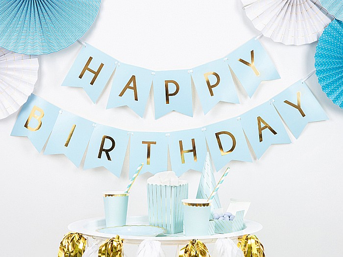 PD BANNER Happy Birthday, light blue, 15 x 175 cm GRL57-001J [3]