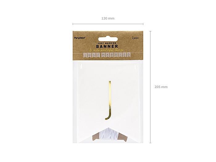 PD BANNER Just Married, 15 x 155cm white GRL68-008 [7]