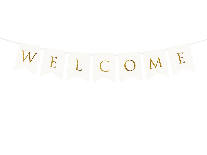 PD BANNER Welcome, white, 15 x 95 cm GRL70-008 [1]