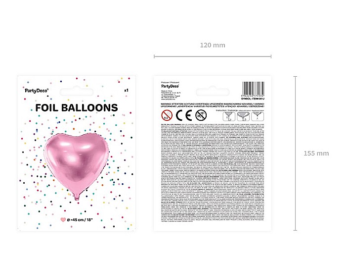 PD BALON FOLIE ALUMINIU Heart, 45cm, light pink FB9M-081J [7]