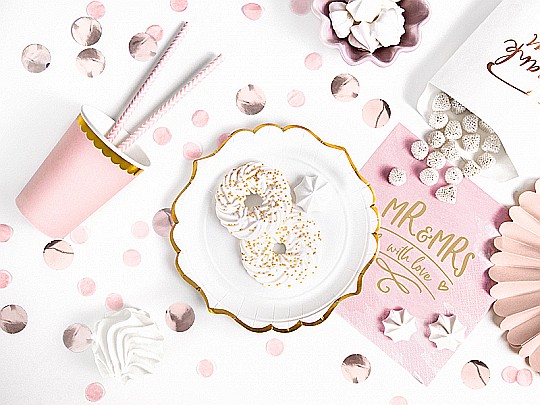 PD FARFURII CARTON ,alb cu dunga aurie, 18.5cm 6/set TPP30-008 [3]