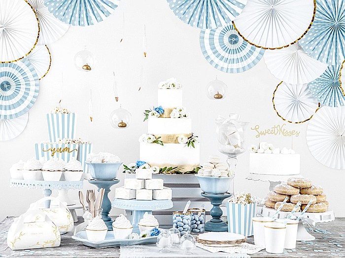 PD FARFURII CARTON ,alb cu dunga aurie, 18.5cm 6/set TPP30-008 [5]