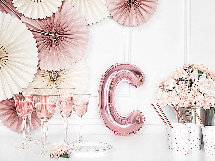 PD BALON FOLIE ALUMINIU Letter "C", 35cm, rose gold FB2M-C-019R [3]