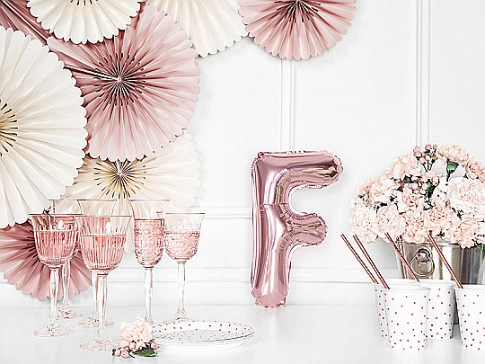 PD BALON FOLIE ALUMINIU Letter "F", 35cm, rose gold FB2M-F-019R [3]