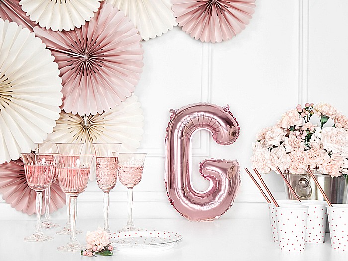 PD BALON FOLIE ALUMINIU Letter "G", 35cm, rose gold FB2M-G-019R [3]