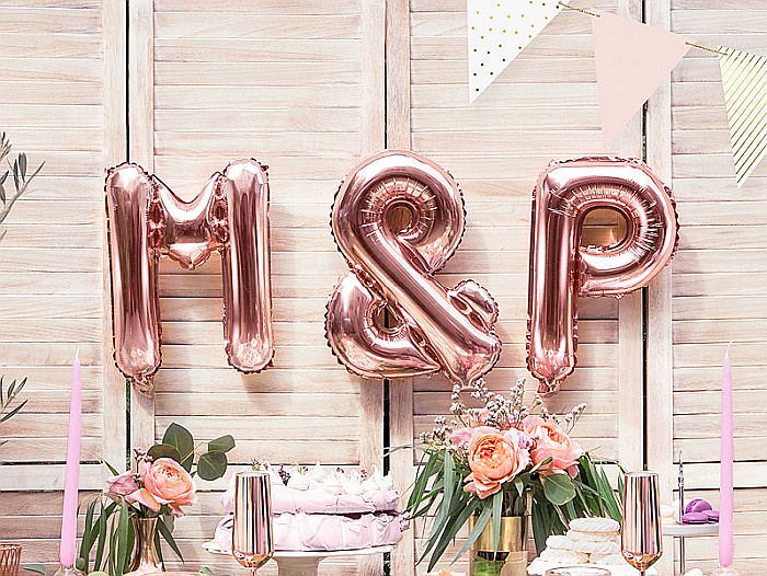 PD BALON FOLIE ALUMINIU Letter "M", 35cm, rose gold FB2M-M-019R [2]