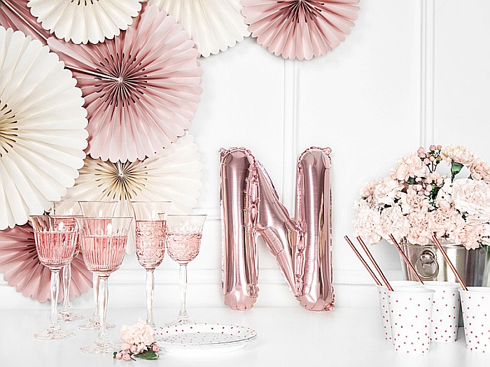 PD BALON FOLIE ALUMINIU Letter "N", 35cm, rose gold FB2M-N-019R [3]