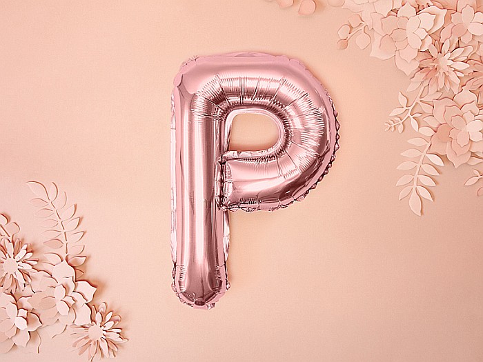 PD BALON FOLIE ALUMINIU Letter "P", 35cm, rose gold FB2M-P-019R [4]