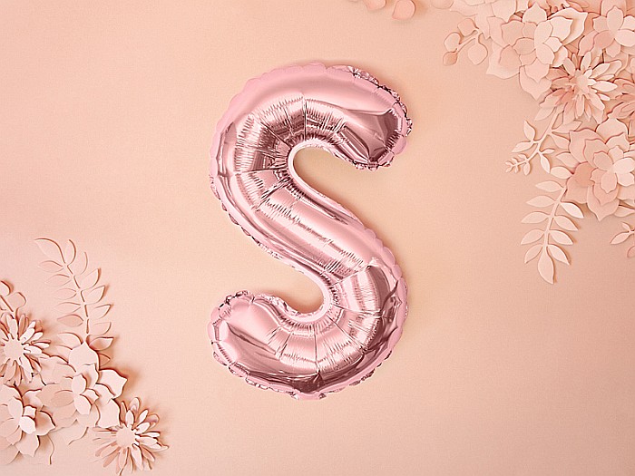 PD BALON FOLIE ALUMINIU Letter "S", 35cm, rose gold FB2M-S-019R [2]