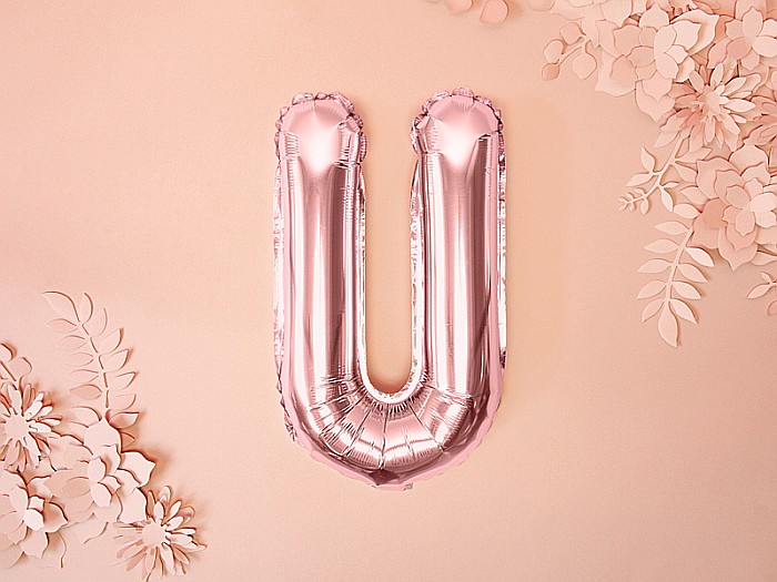 PD BALON FOLIE ALUMINIU Letter "U", 35cm, rose gold FB2M-U-019R [2]
