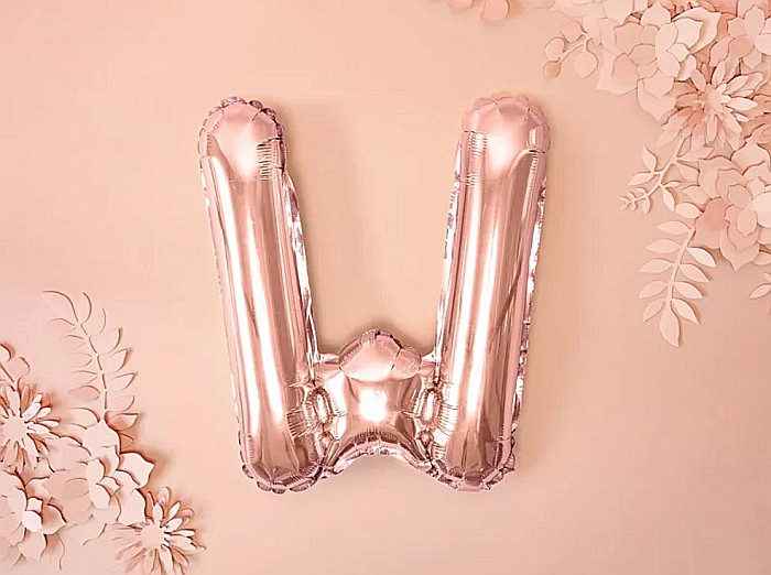 PD BALON FOLIE ALUMINIU Letter ''W'',35cm, rose gold FB2M-W-019R [2]