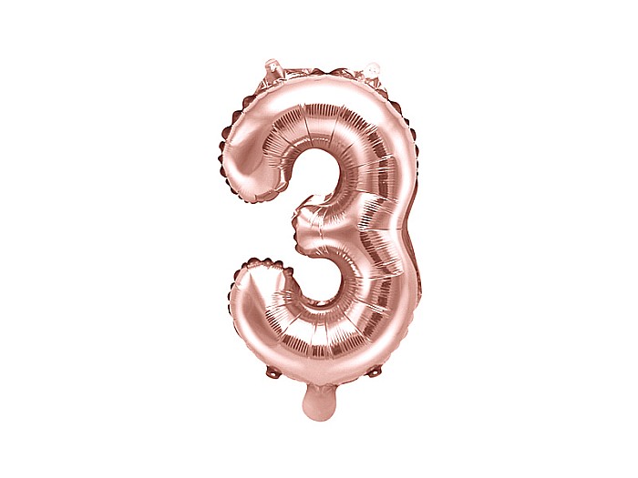 PD BALON FOLIE ALUMINIU Number "3", 35cm, rose gold FB10M-3-019R [1]