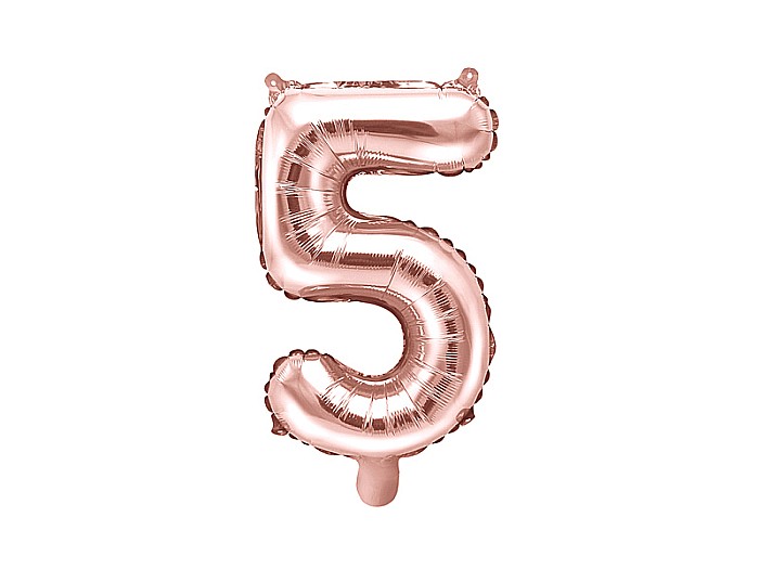 PD BALON FOLIE ALUMINIU Number "5", 35cm, rose gold FB10M-5-019R [1]