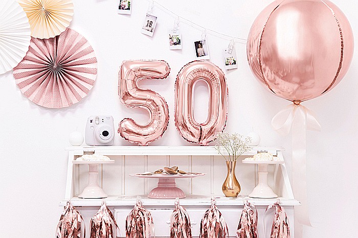 PD BALON FOLIE ALUMINIU Number "5", 35cm, rose gold FB10M-5-019R [2]