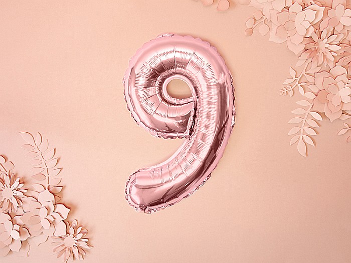 PD BALON FOLIE ALUMINIU Number "9", 35cm, rose gold FB10M-9-019R [3]