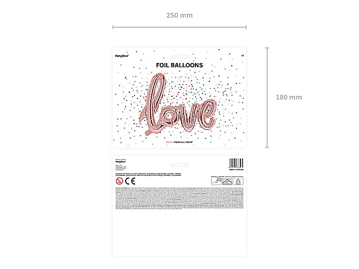 PD BALON FOLIE ALUMINIU Love, 73x59cm, rose gold FB15M-019R [2]