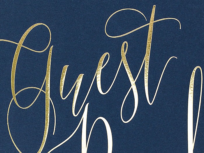 PD CARTE DE OASPETI 20*24.5CM 22F NAVY BLUE CU INSCRIPTIE AURIE KWAP58-074 [3]