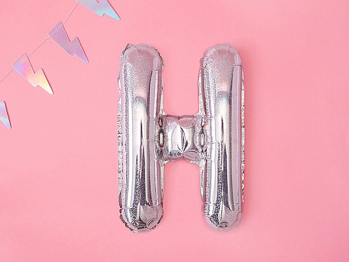 PD BALON FOLIE ALUMINIU Letter "H", 35cm, holographic FB2H-H-018 [2]
