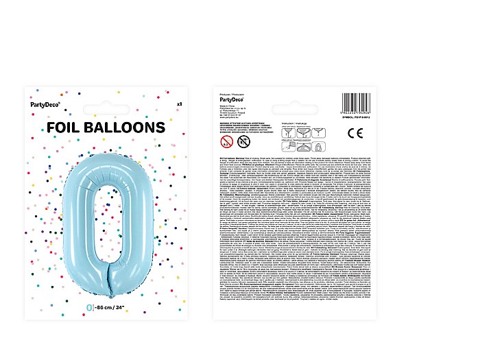PD BALON FOLIE ALUMINIU Number "0", 86cm, light blue FB1P-0-001J [3]