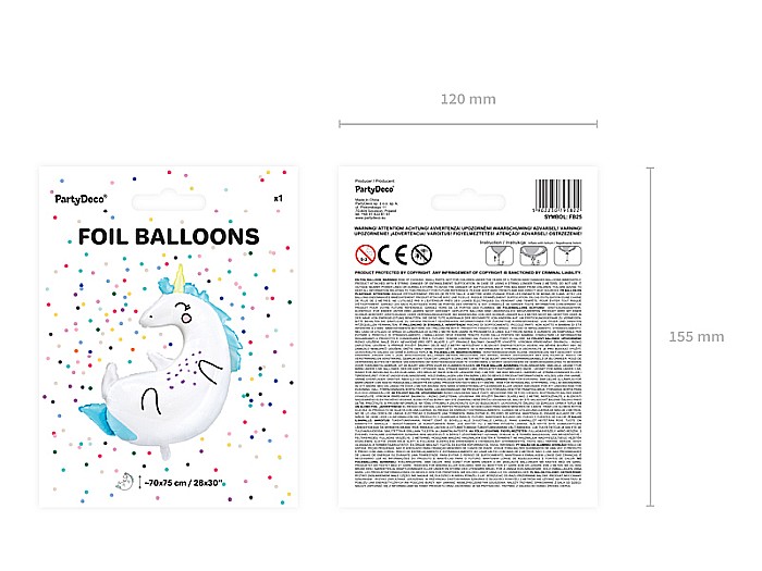PD BALON FOLIE ALUMINIU Unicorn, 70x75cm, FB25 [4]