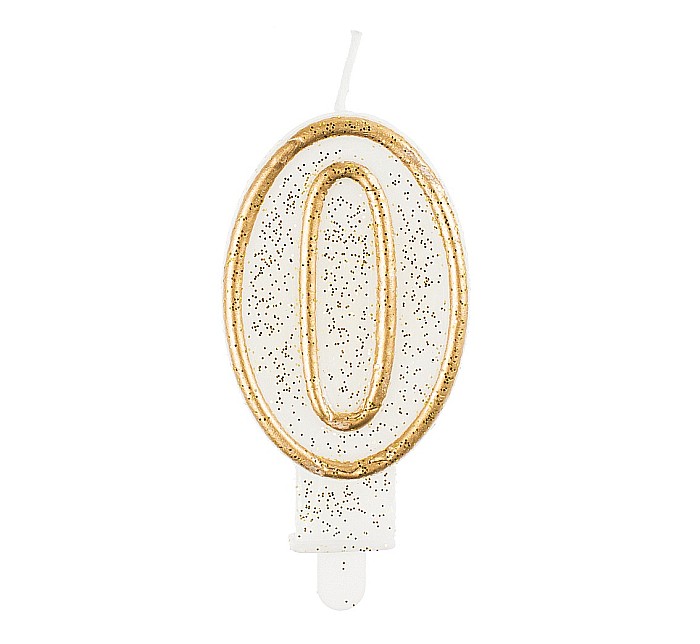 GOD LUMANARI TORT Number 0, gold outline, 6.5cm PF-SCZK0 [1]