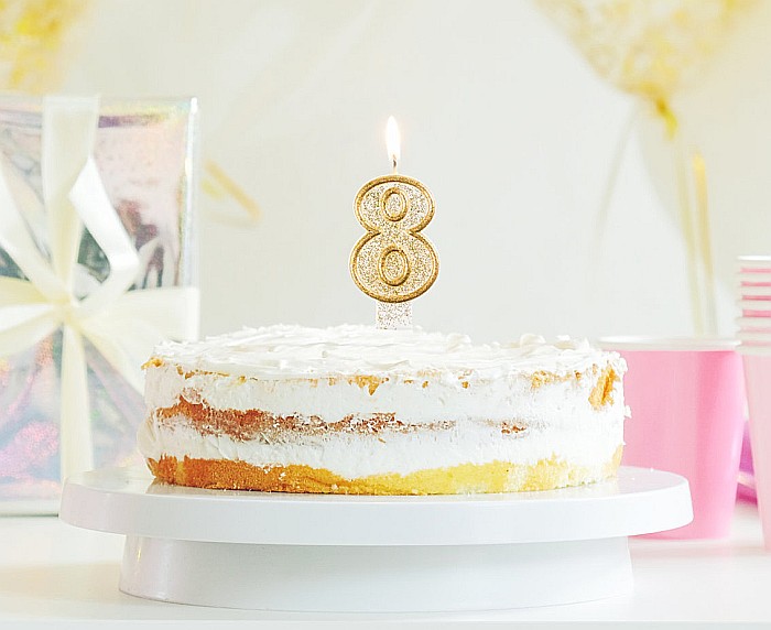 GOD LUMANARI TORT Number 8, gold outline, 6.5cm PF-SCZK8 [2]