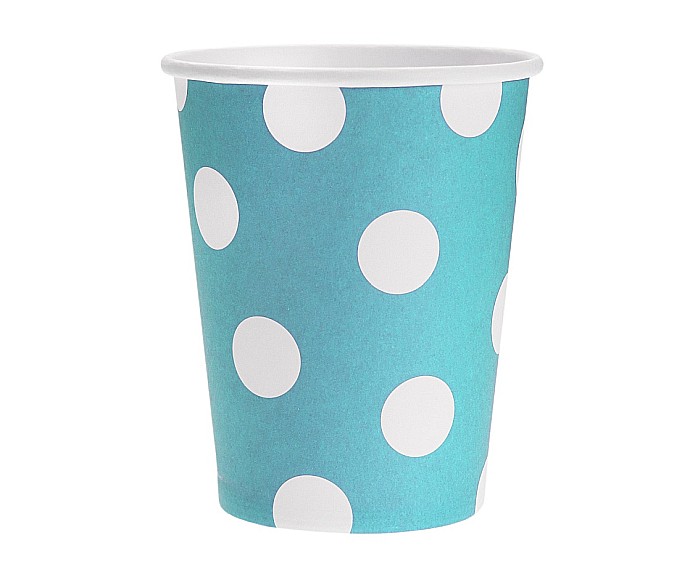 GOD PAHARE CARTON Polka Dots, blue, 270ml, 6/set PF-KGBL [1]