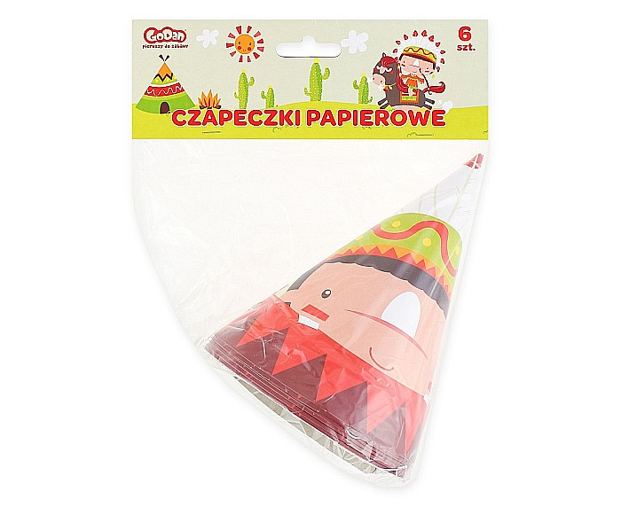 GOD COIF DIN CARTON Paper hats Indian Party, 6/set PF-CPIP [2]