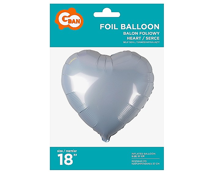 GOD BALON FOLIE ALUMINIU Heart, white, 46cm HS-S18BL [2]