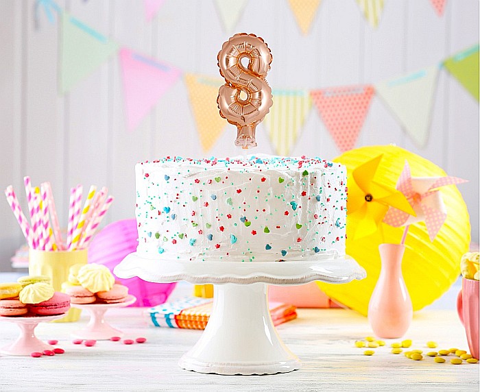 GOD BALON FOLIE ALUMINIU with stick, Number 8, rose-gold, 13cm BC-5RZ8 [2]