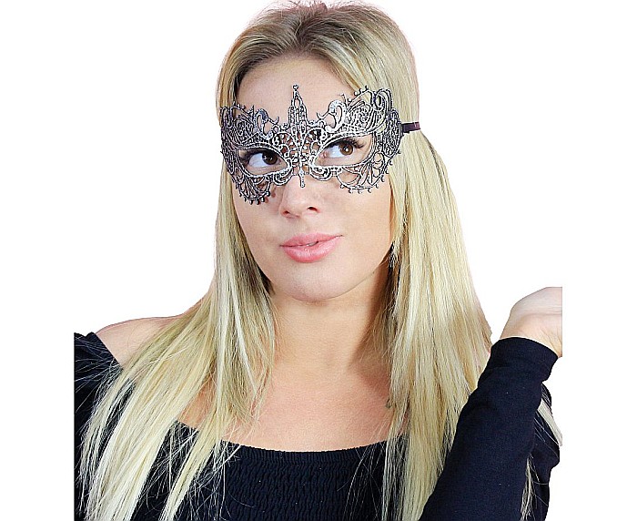 GOD MASCA Lace mask, Silver Magic 7.5 x 20cm MASM-YH [1]
