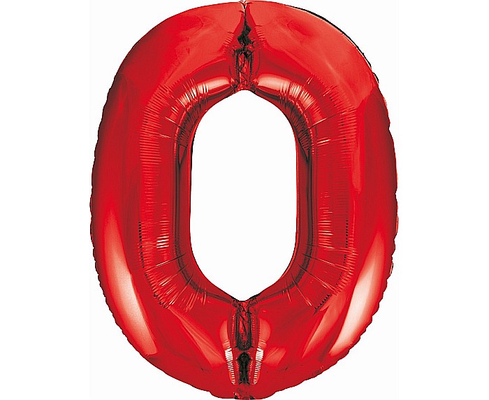 GOD BALON FOLIE ALUMINIU Number 0, red, 85cm BC-HCW0 [1]