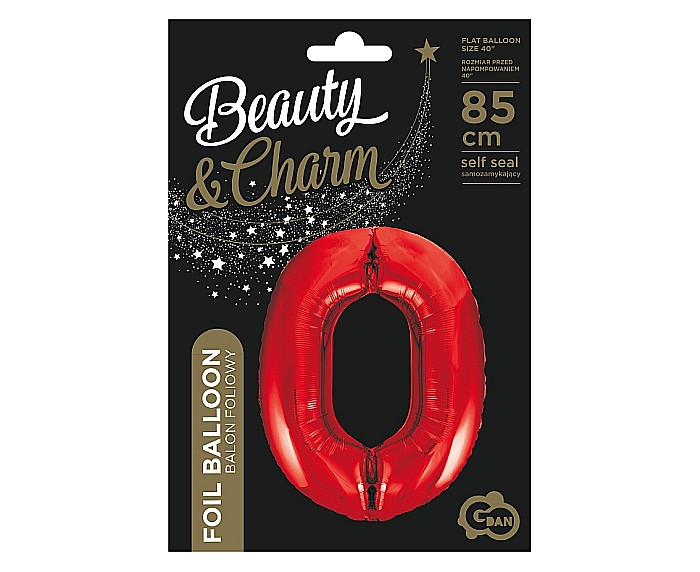 GOD BALON FOLIE ALUMINIU Number 0, red, 85cm BC-HCW0 [2]