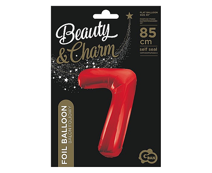 GOD BALON FOLIE ALUMINIU Number 7, red, 85cm BC-HCW7 [2]