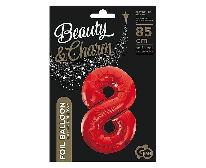 GOD BALON FOLIE ALUMINIU Number 8, red, 85cm BC-HCW8 [2]