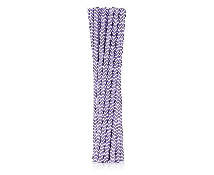 GOD PAIE DIN HARTIE PENTRU BAUTURI lilac chevron, 19.7cm, 12/set SG-RPLS [1]