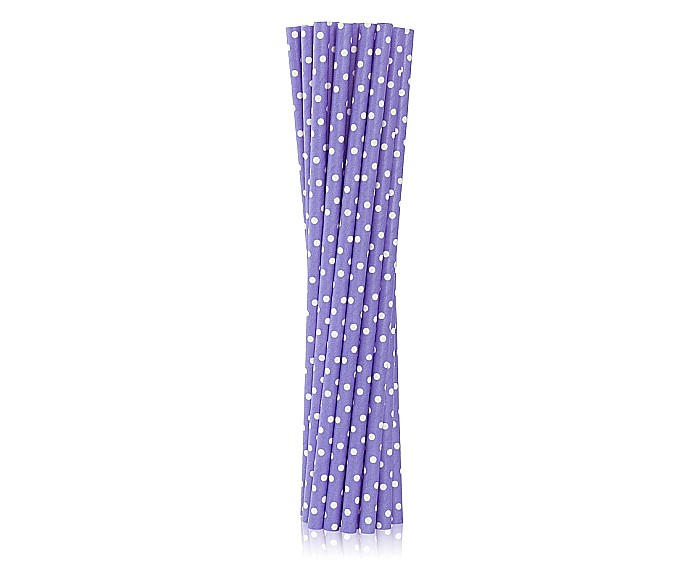 GOD PAIE DIN HARTIE PENTRU BAUTURI purple in white dots, 19.7cm, 12/set RP-FG12 [1]