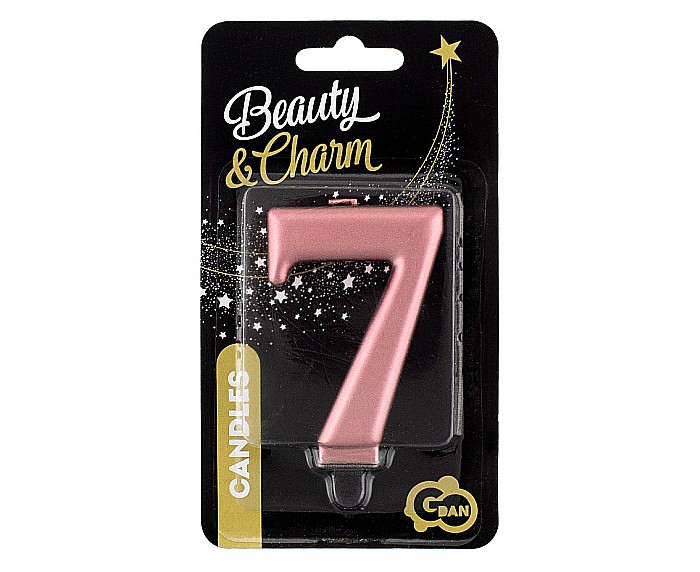 GOD LUMANARI TORT Number 7, metallic rose gold, 8cm PF-SCRZ7 [2]