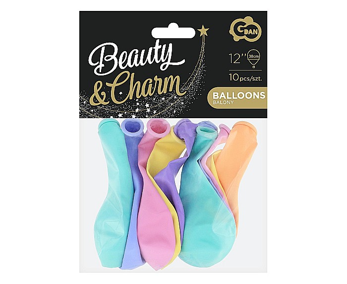 GOD BALON LATEX BEAUTY&CHARM 30cm, macaron colours assorted 10/set CB-1KMX [2]
